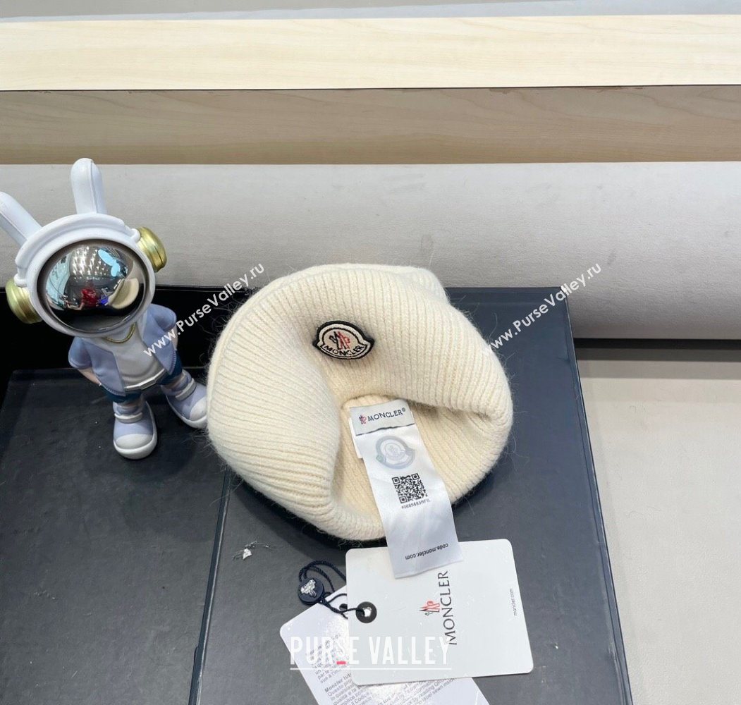 Moncler Knit Hat Ivory 2025 ML090903 (SHI-250909118)
