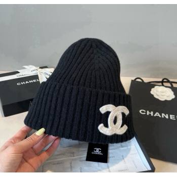 Chanel Knit Hat with Maxi CC Black 2025 CH0909090 (XMN-250909096)