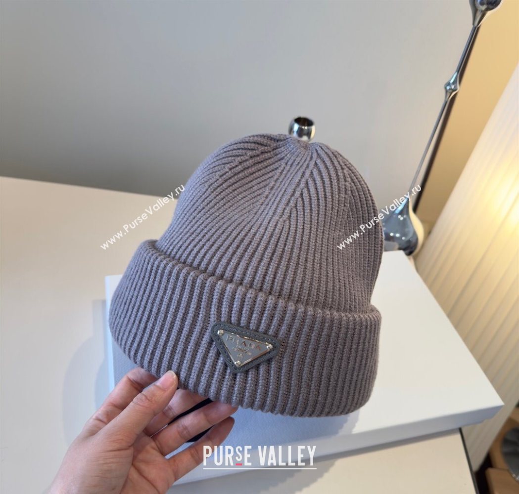 Prada Knit Hat Grey 2025 PR111101 (XMN-251111102)