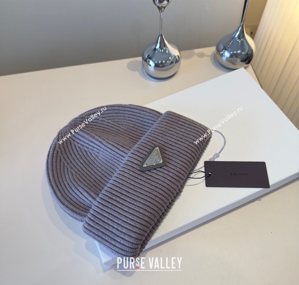 Prada Knit Hat Grey 2025 PR111101 (XMN-251111102)