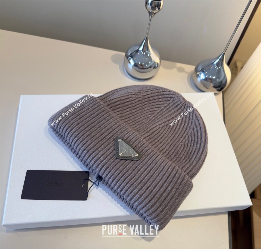 Prada Knit Hat Grey 2025 PR111101 (XMN-251111102)