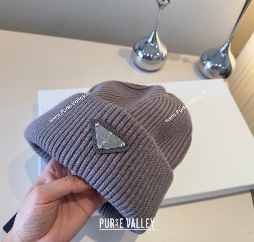 Prada Knit Hat Grey 2025 PR111101 (XMN-251111102)