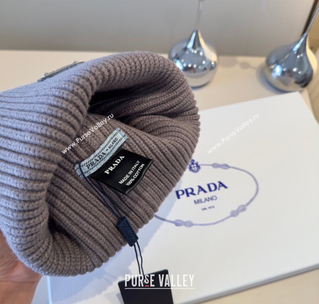 Prada Knit Hat Grey 2025 PR111101 (XMN-251111102)