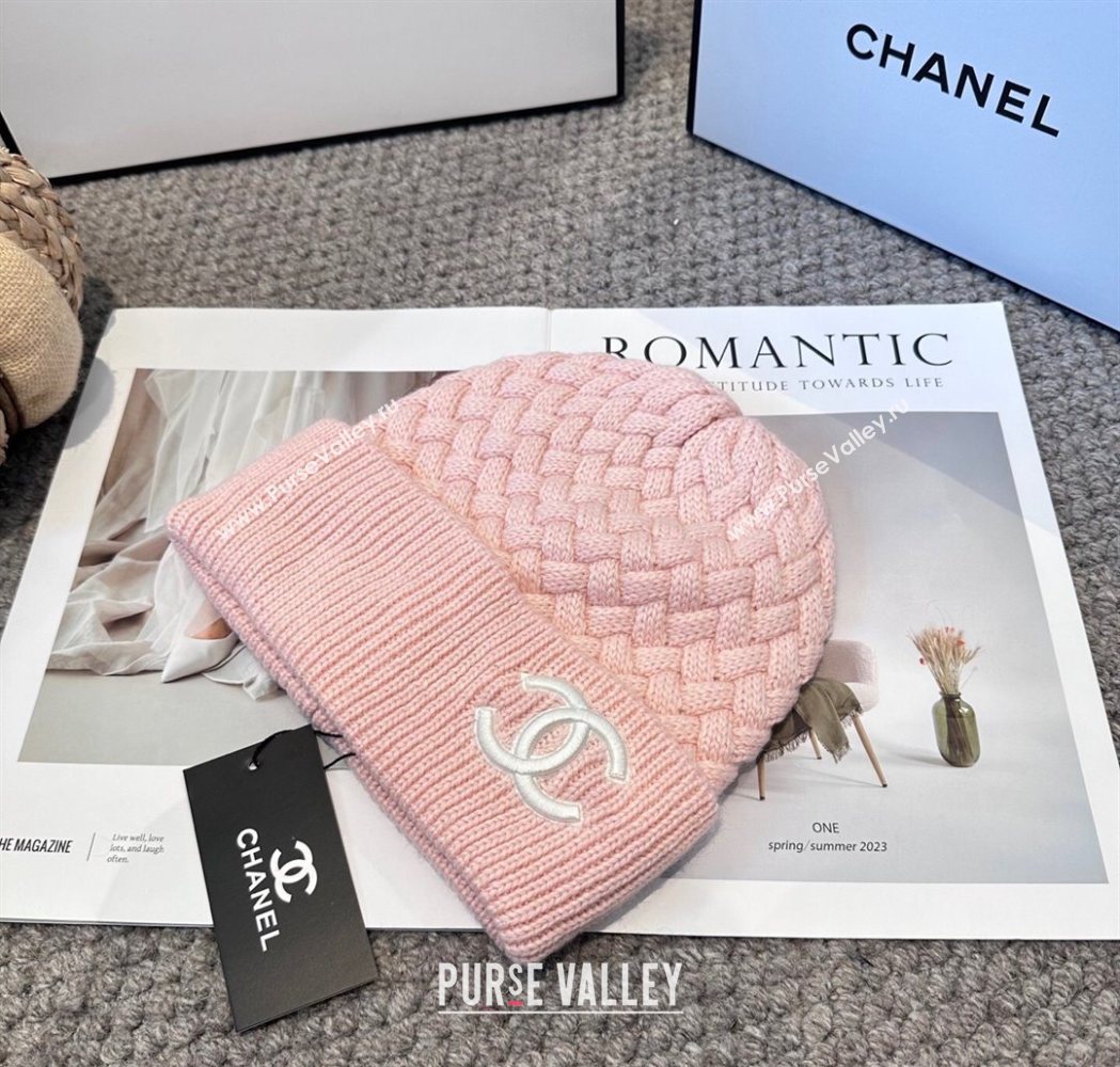 Chanel Knit Hat Pink 2025 CH111109 (MAO-251111117)