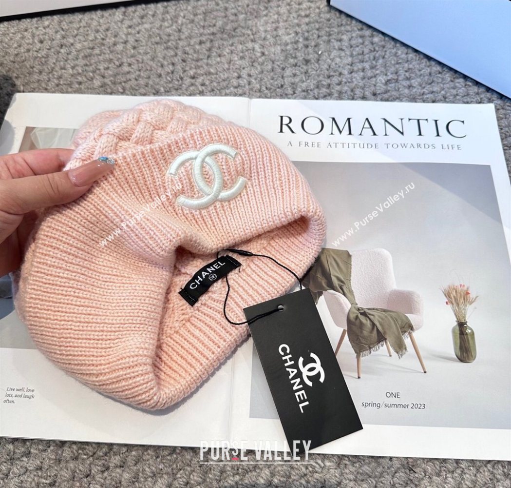Chanel Knit Hat Pink 2025 CH111109 (MAO-251111117)