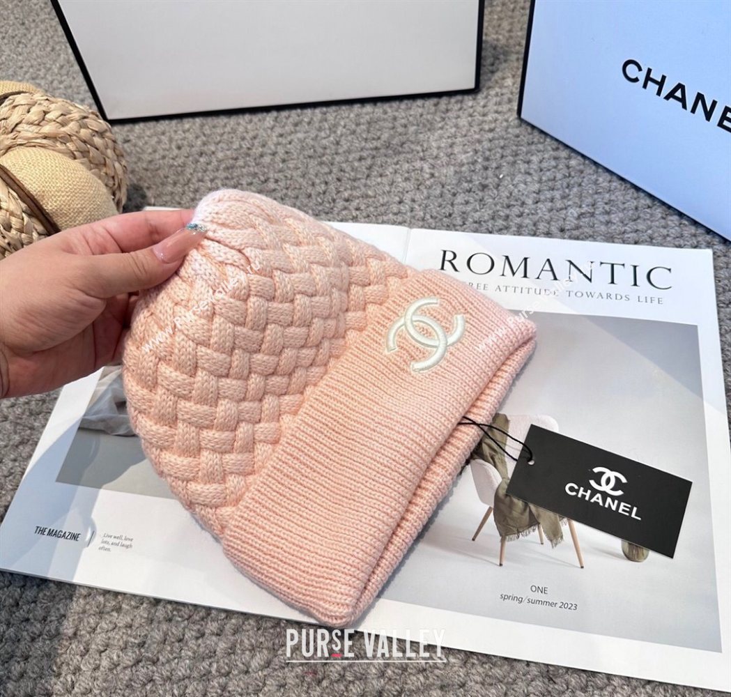 Chanel Knit Hat Pink 2025 CH111109 (MAO-251111117)