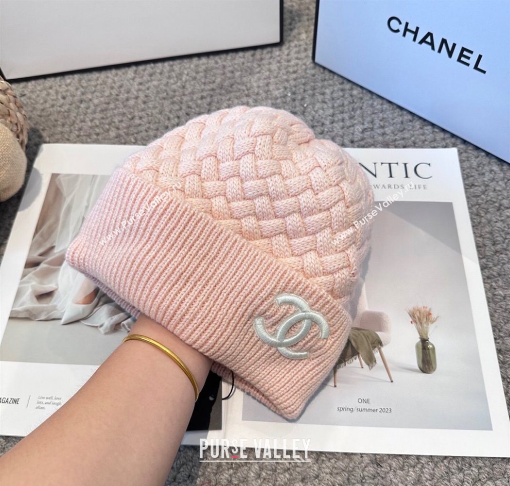 Chanel Knit Hat Pink 2025 CH111109 (MAO-251111117)