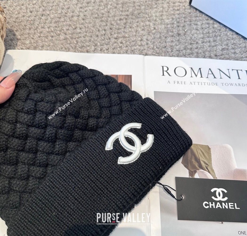 Chanel Knit Hat Black 2025 CH111109 (MAO-251111118)