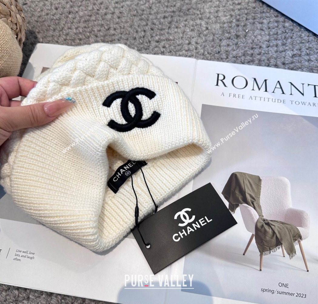 Chanel Knit Hat White 2025 CH111109 (MAO-251111119)