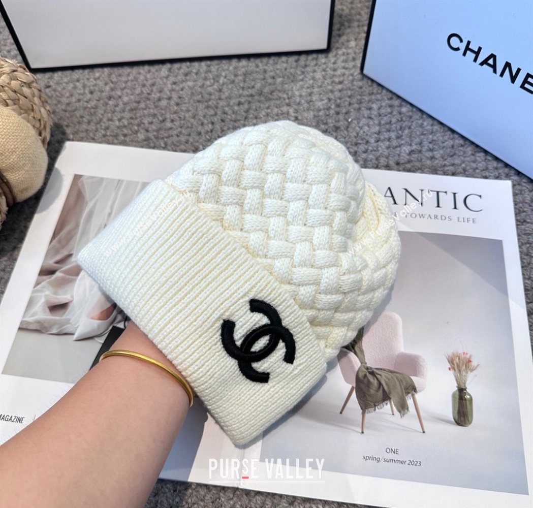 Chanel Knit Hat White 2025 CH111109 (MAO-251111119)