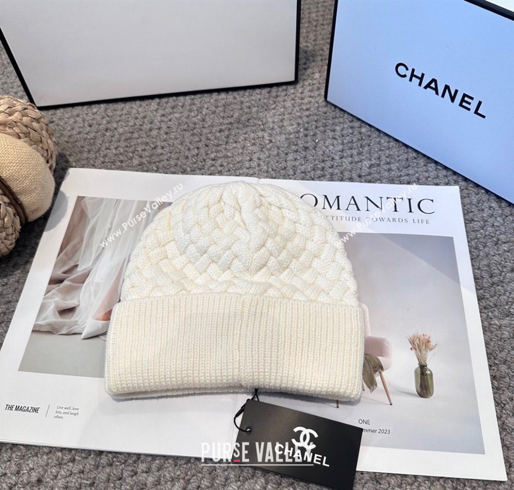 Chanel Knit Hat White 2025 CH111109 (MAO-251111119)
