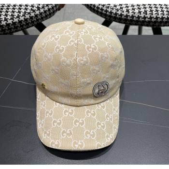 Gucci GG Canvas Baseball Hat with Strass Beige 2025 GG111103 (XMN-251111085)