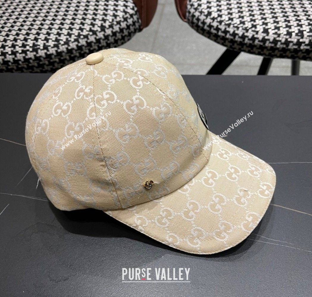 Gucci GG Canvas Baseball Hat with Strass Beige 2025 GG111103 (XMN-251111085)