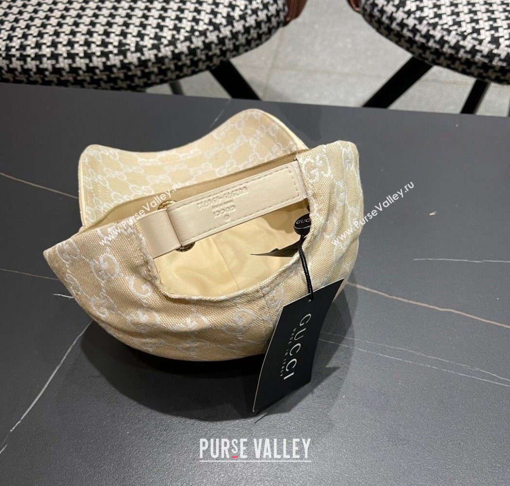 Gucci GG Canvas Baseball Hat with Strass Beige 2025 GG111103 (XMN-251111085)