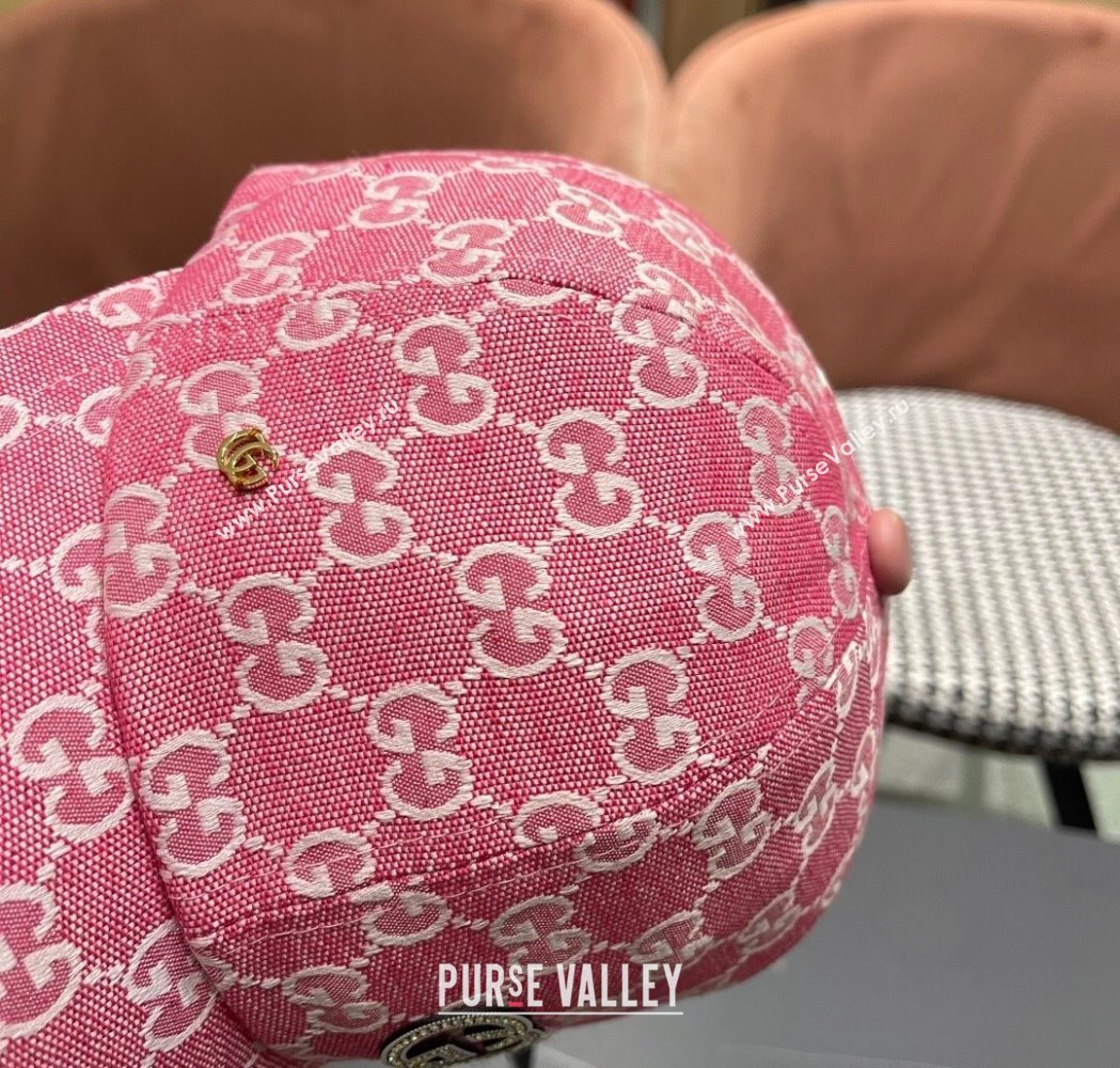 Gucci GG Canvas Baseball Hat with Strass Pink 2025 GG111103 (XMN-251111087)