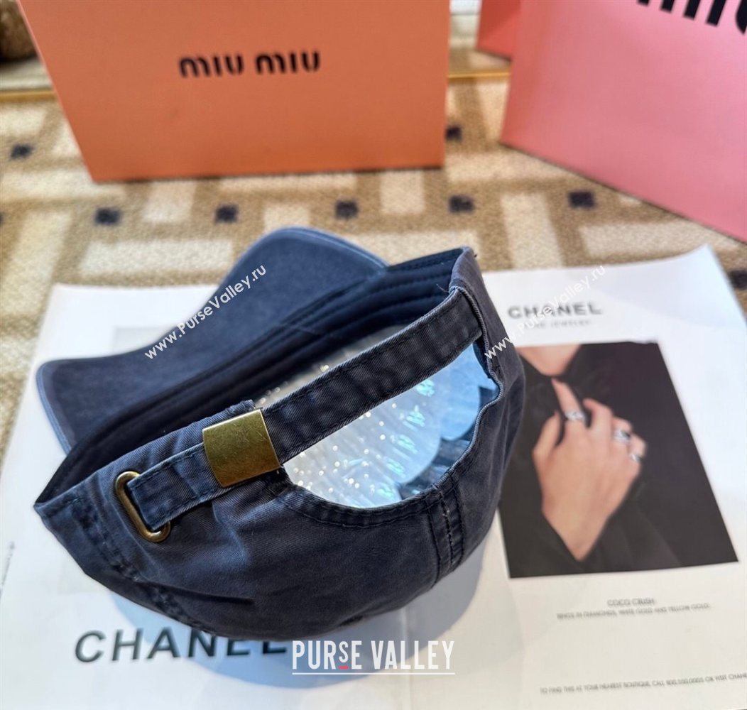 Miu Miu Canvas Baseball Hat Washed Blue 2026 MIU010522 (XMN-260105161)