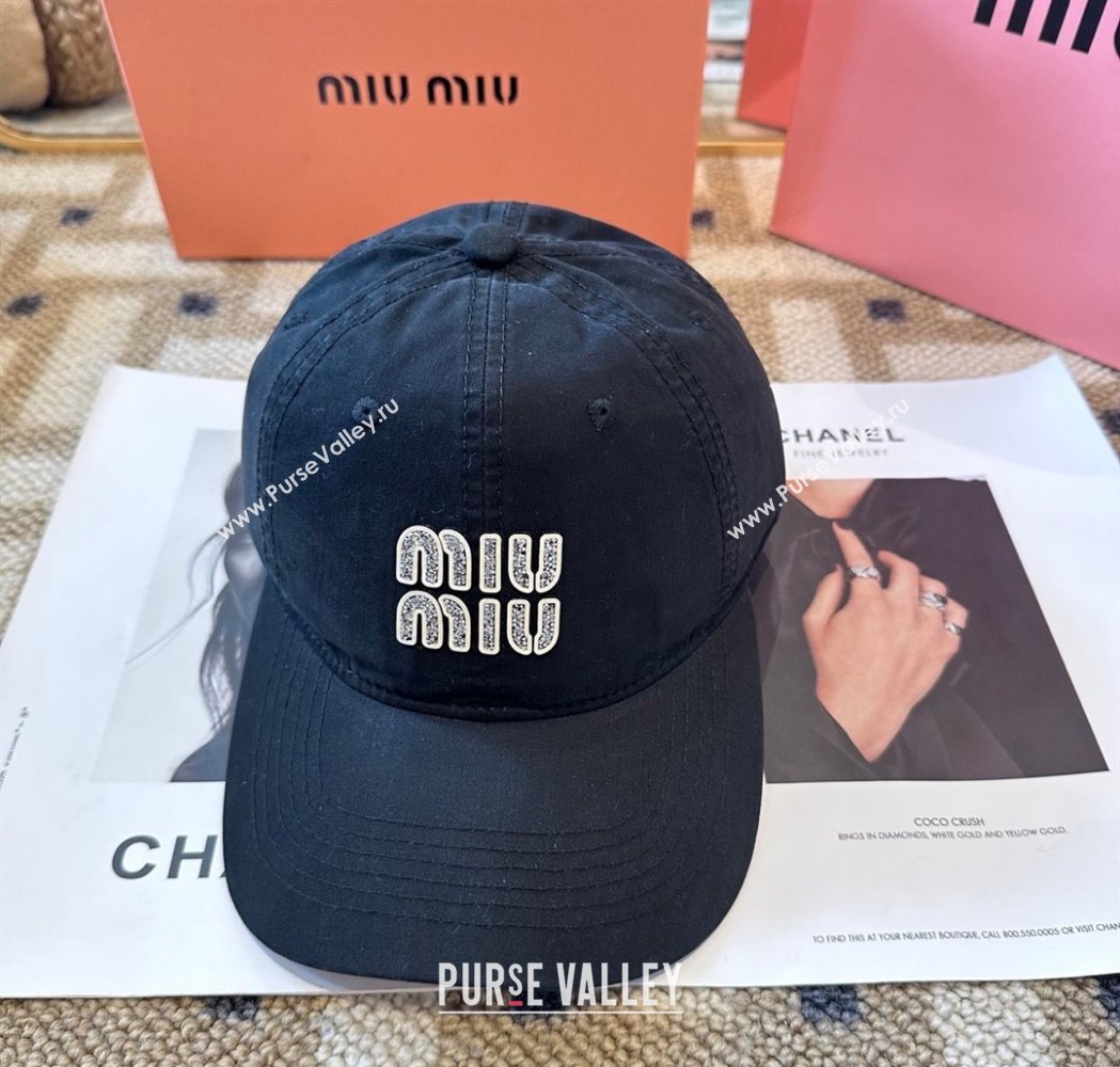 Miu Miu Canvas Baseball Hat Black 2026 MIU010522 (XMN-260105163)