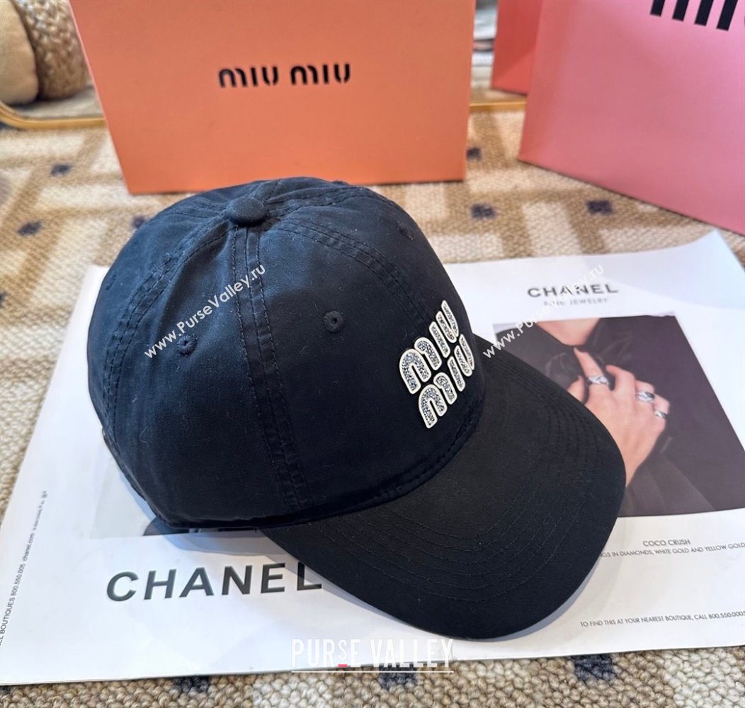 Miu Miu Canvas Baseball Hat Black 2026 MIU010522 (XMN-260105163)