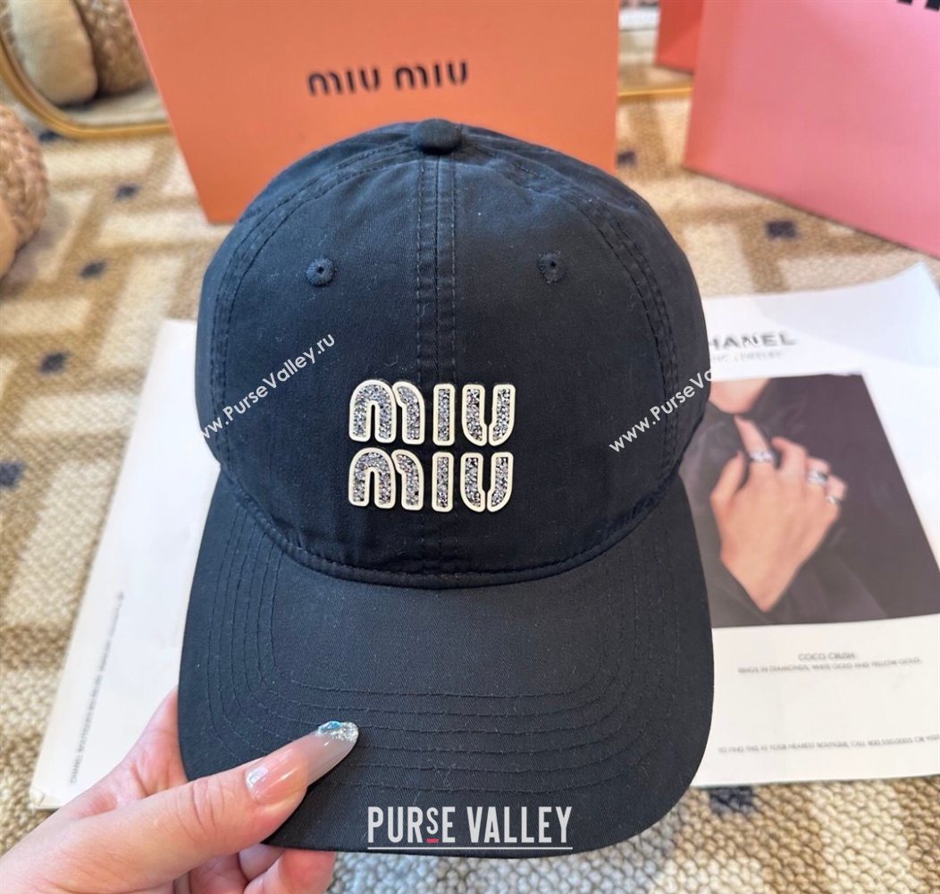 Miu Miu Canvas Baseball Hat Black 2026 MIU010522 (XMN-260105163)