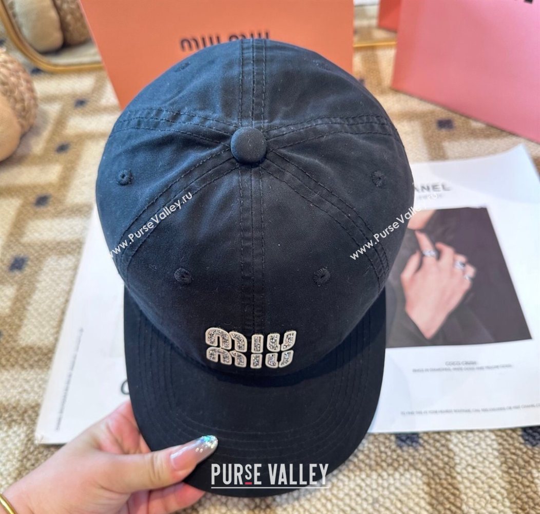 Miu Miu Canvas Baseball Hat Black 2026 MIU010522 (XMN-260105163)
