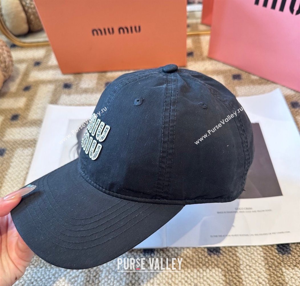 Miu Miu Canvas Baseball Hat Black 2026 MIU010522 (XMN-260105163)
