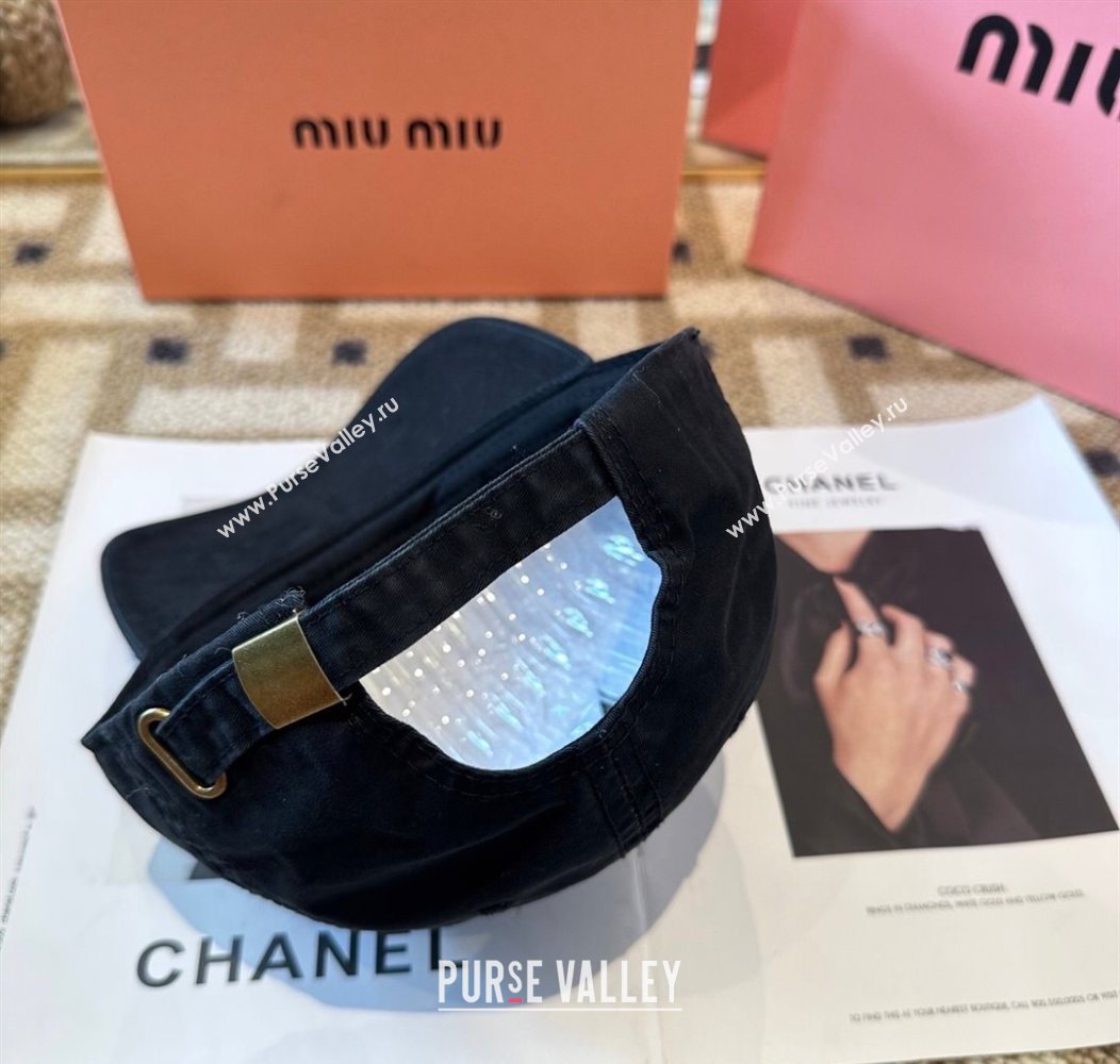 Miu Miu Canvas Baseball Hat Black 2026 MIU010522 (XMN-260105163)