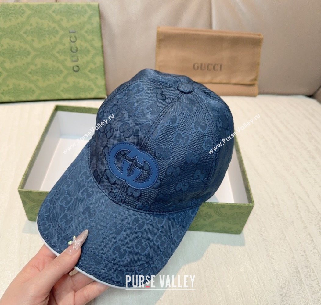 Gucci GG Nylon Baseball Hat Blue 2026 GG010523 (XMN-260105171)