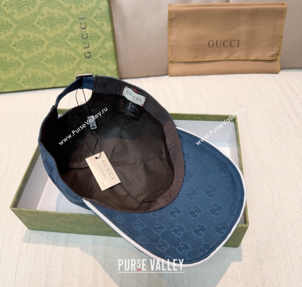 Gucci GG Nylon Baseball Hat Blue 2026 GG010523 (XMN-260105171)