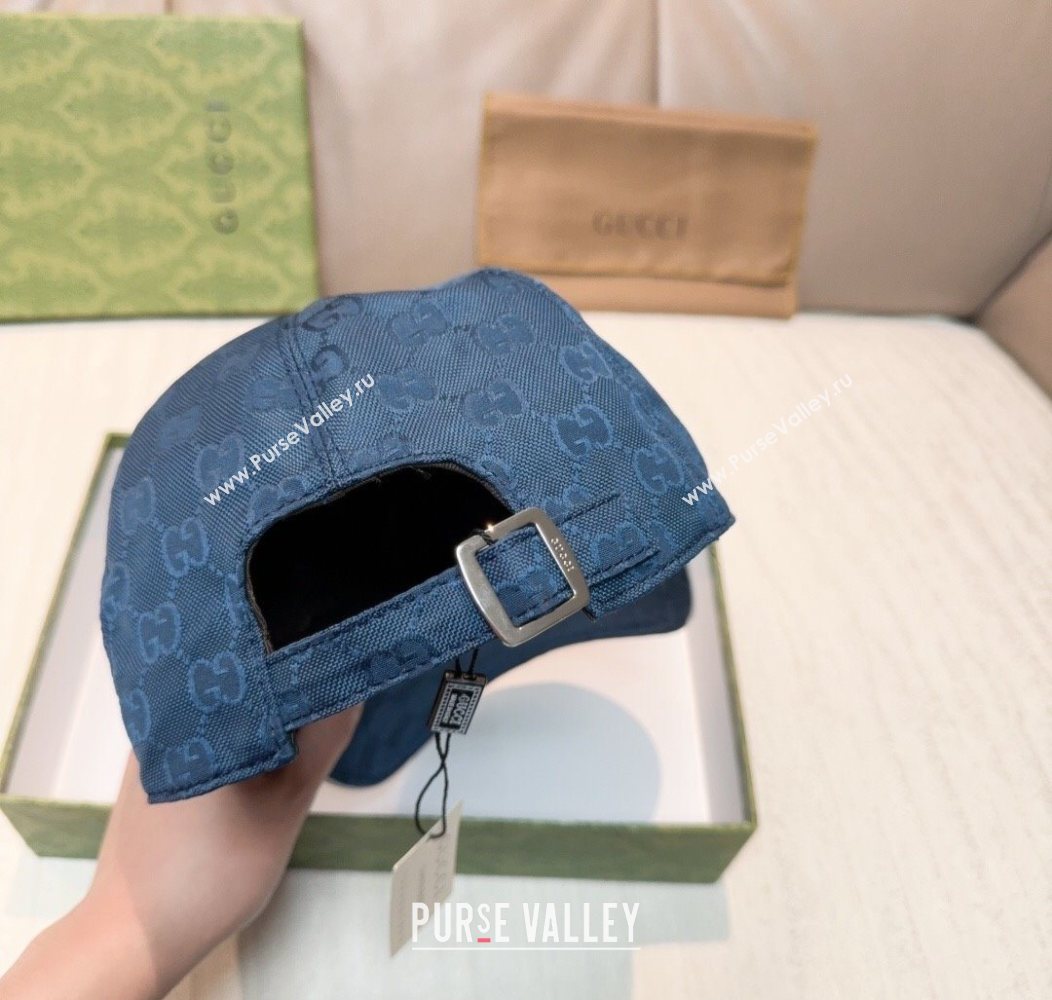 Gucci GG Nylon Baseball Hat Blue 2026 GG010523 (XMN-260105171)
