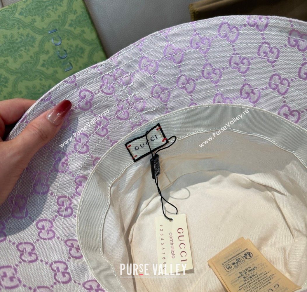 Gucci GG Canvas Bucket Hat Purple 2026 GG010513 (XMN-260105079)