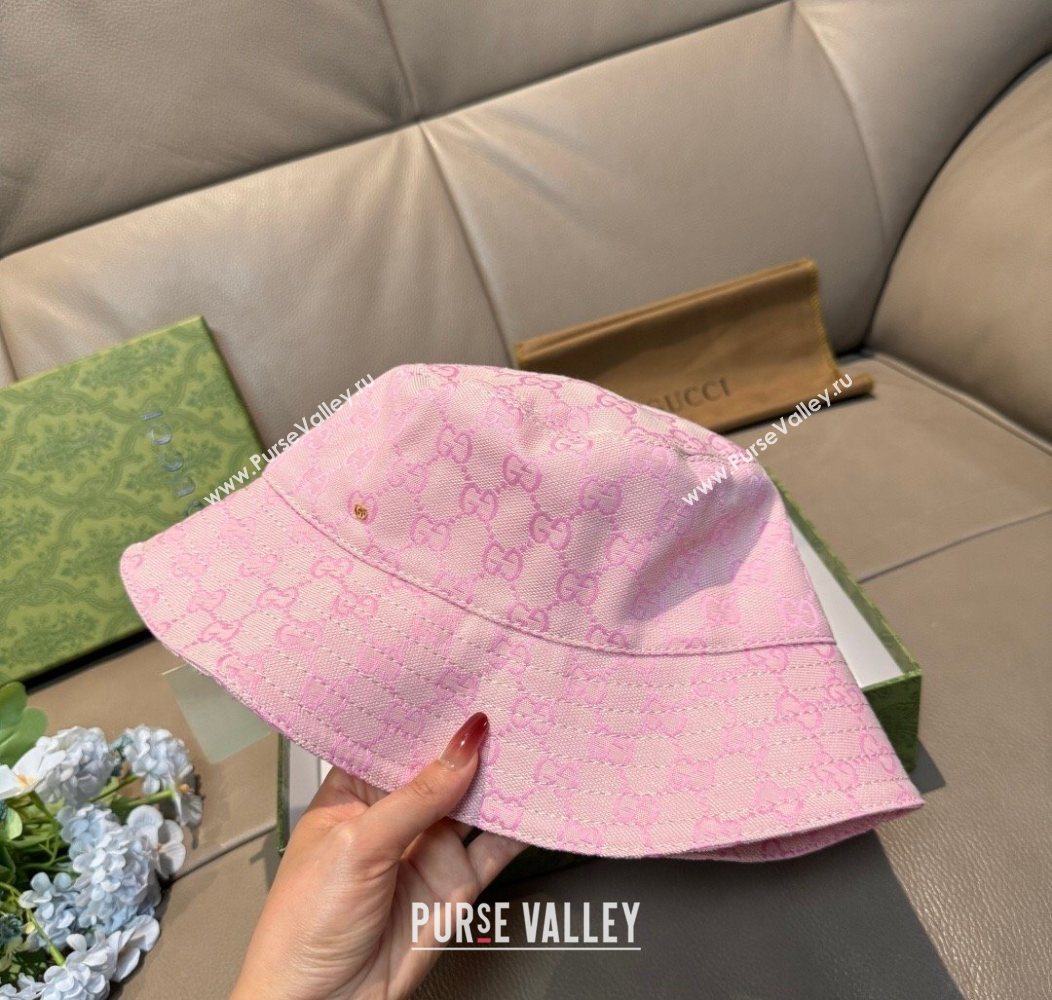 Gucci GG Canvas Bucket Hat Pink 2026 GG010513 (XMN-260105081)