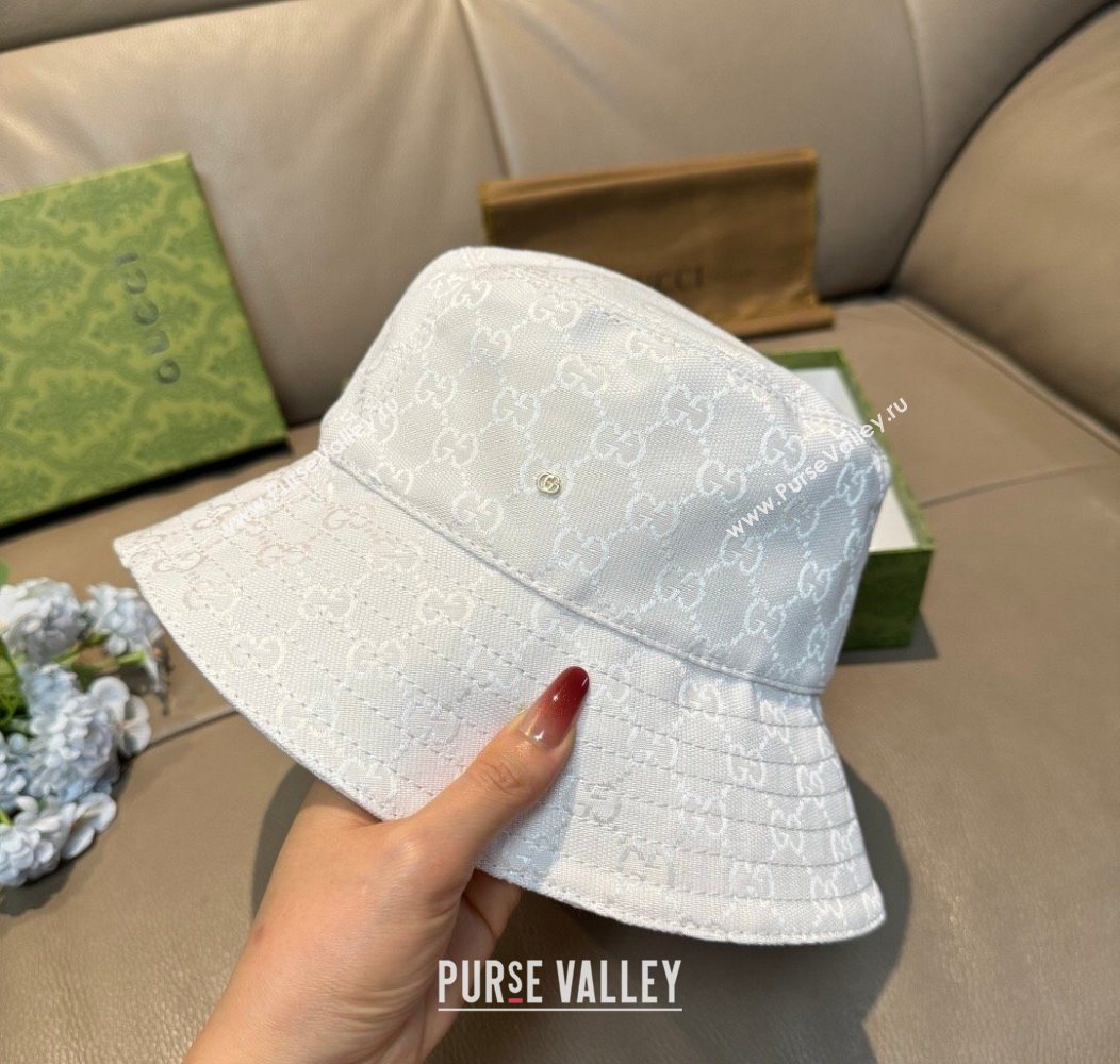 Gucci GG Canvas Bucket Hat White 2026 GG010513 (XMN-260105082)