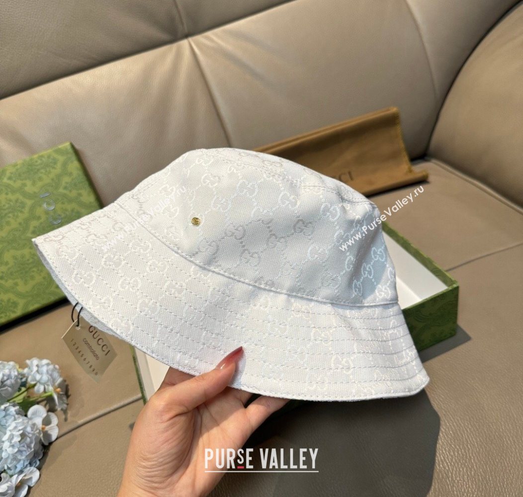 Gucci GG Canvas Bucket Hat White 2026 GG010513 (XMN-260105082)