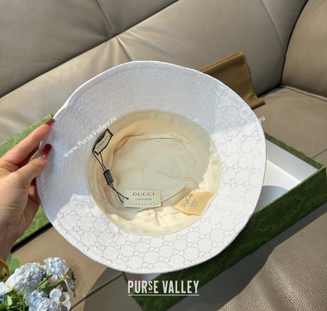 Gucci GG Canvas Bucket Hat White 2026 GG010513 (XMN-260105082)