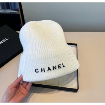 Chanel Knit Hat with Letters White 2026 CH010515 (XMN-260105093)