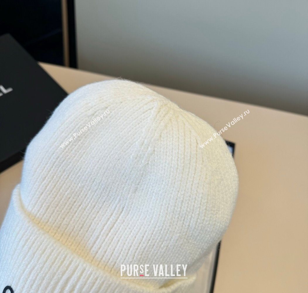 Chanel Knit Hat with Letters White 2026 CH010515 (XMN-260105093)