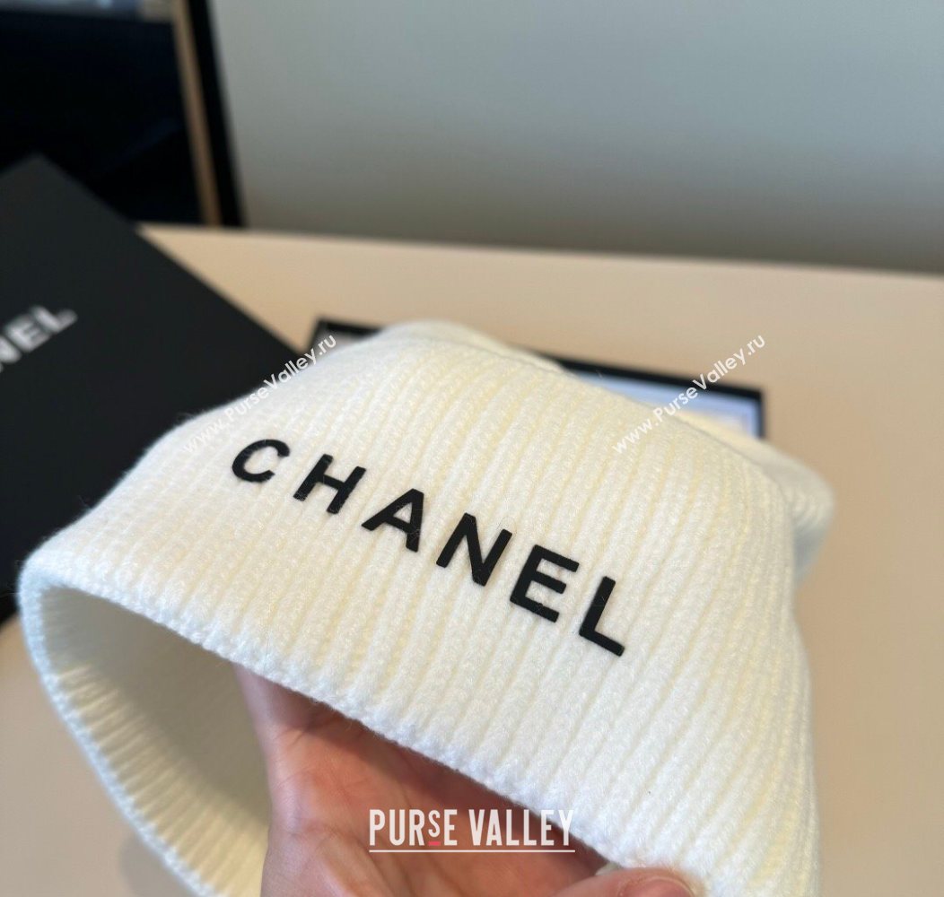 Chanel Knit Hat with Letters White 2026 CH010515 (XMN-260105093)