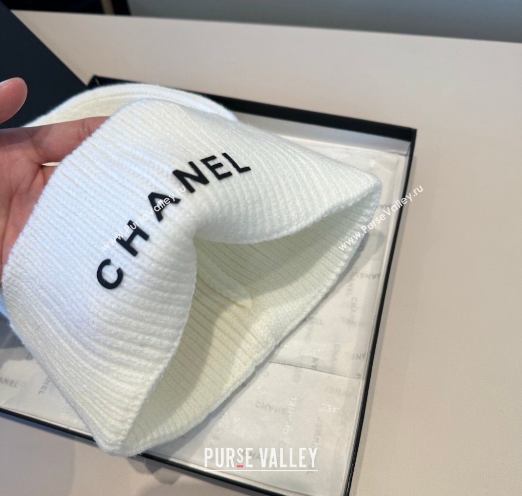 Chanel Knit Hat with Letters White 2026 CH010515 (XMN-260105093)