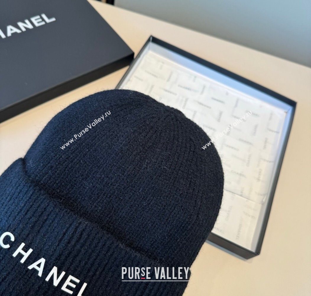 Chanel Knit Hat with Letters Dark Blue 2026 CH010515 (XMN-260105094)