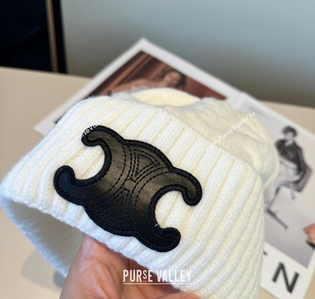 Celine Knit Hat White 2026 CE010516 (XMN-260105101)