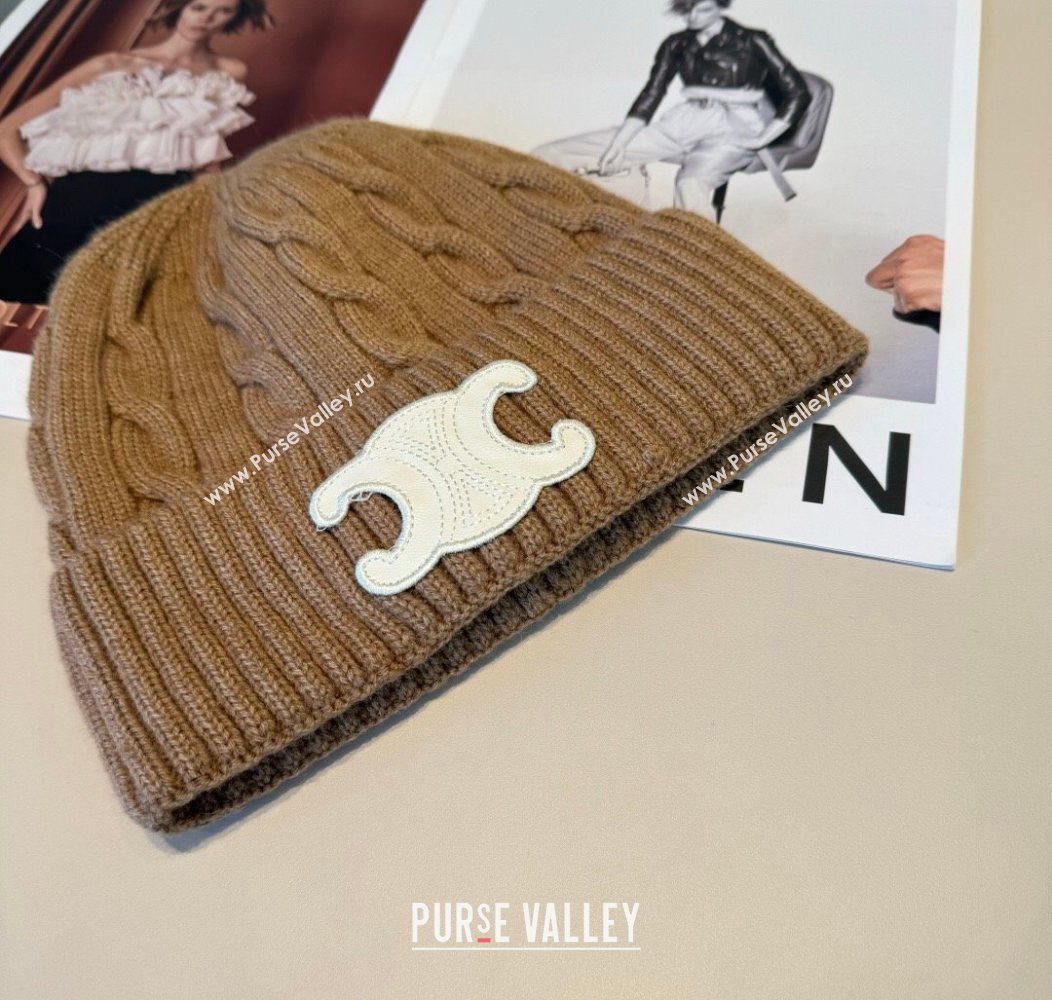 Celine Knit Hat Brown 2026 CE010516 (XMN-260105102)
