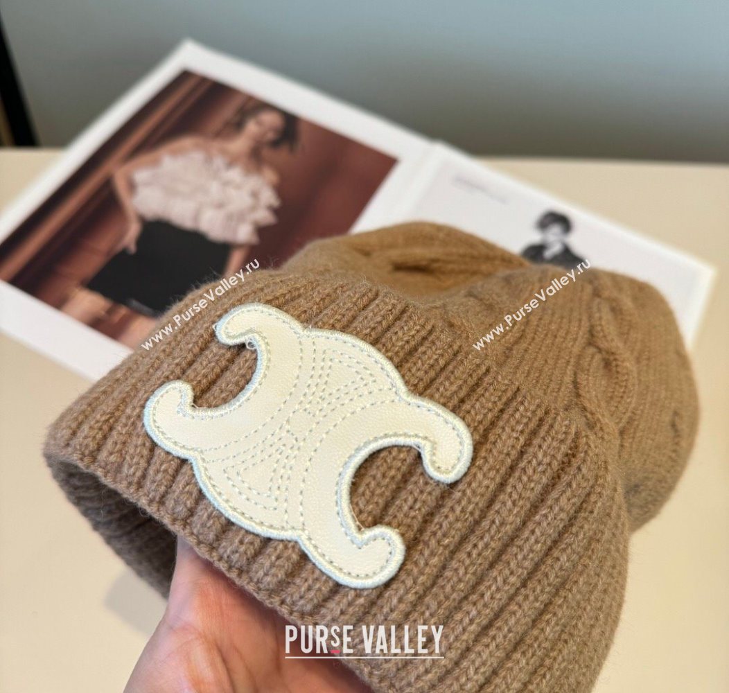 Celine Knit Hat Brown 2026 CE010516 (XMN-260105102)