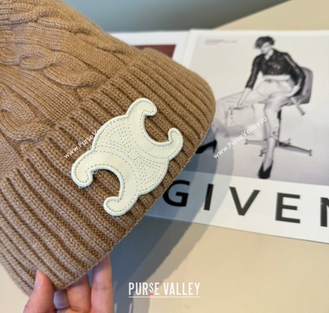 Celine Knit Hat Brown 2026 CE010516 (XMN-260105102)