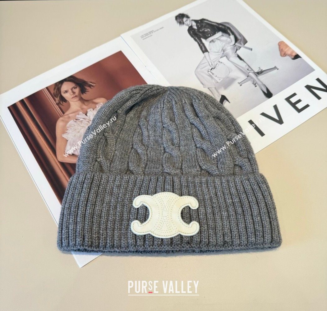 Celine Knit Hat Grey 2026 CE010516 (XMN-260105103)