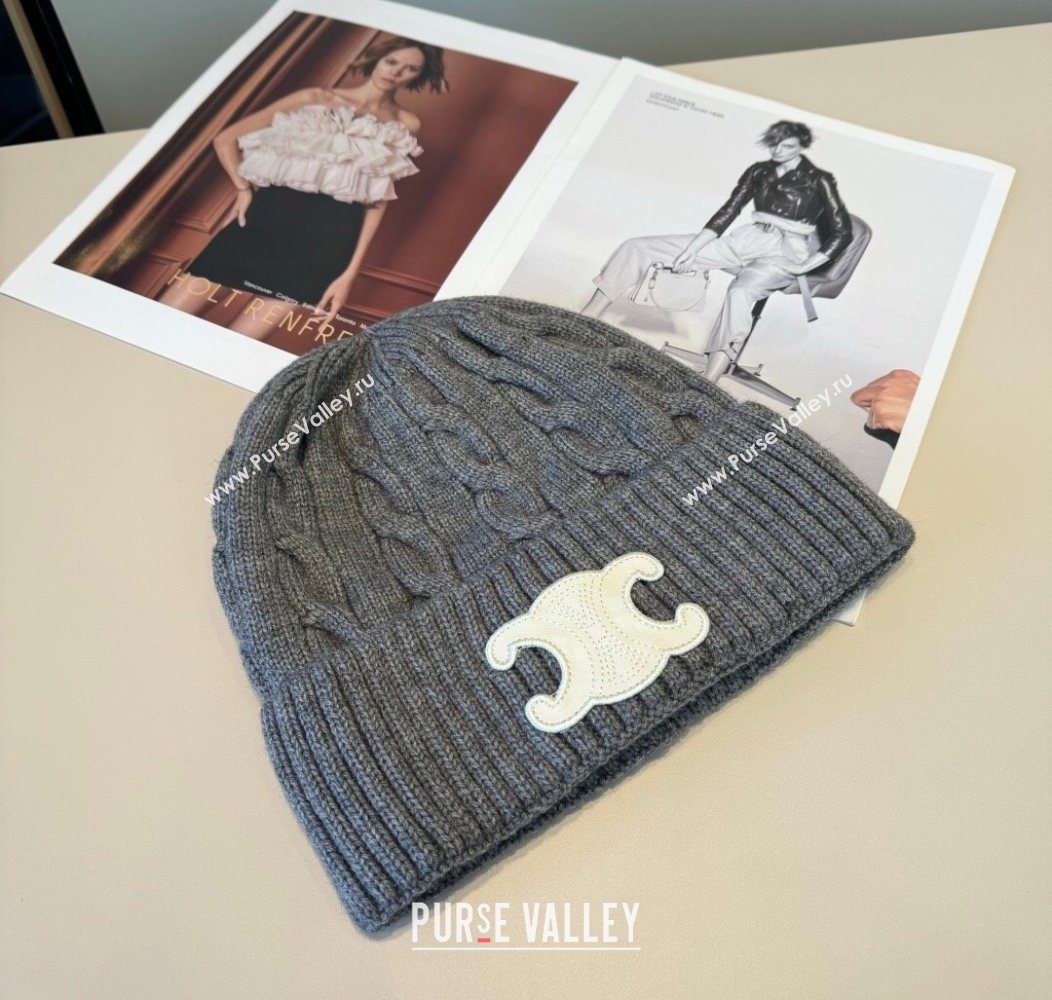 Celine Knit Hat Grey 2026 CE010516 (XMN-260105103)