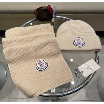 Moncler Knit Hat and Scarf Set Beige 2026 ML010514 (XMN-260105086)