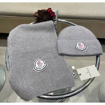 Moncler Knit Hat and Scarf Set Grey 2026 ML010514 (XMN-260105087)