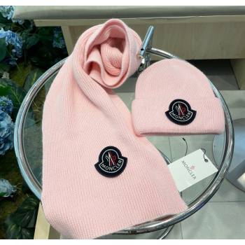 Moncler Knit Hat and Scarf Set Pink 2026 ML010514 (XMN-260105089)