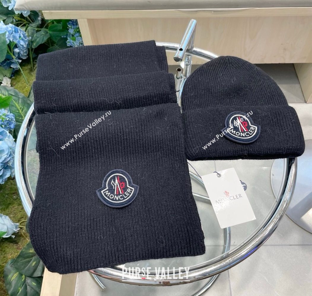 Moncler Knit Hat and Scarf Set Dark Blue 2026 ML010514 (XMN-260105091)