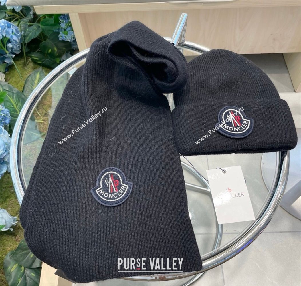 Moncler Knit Hat and Scarf Set Dark Blue 2026 ML010514 (XMN-260105091)